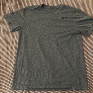 Nike Dri Fit Workout Heather Blue T shirt
